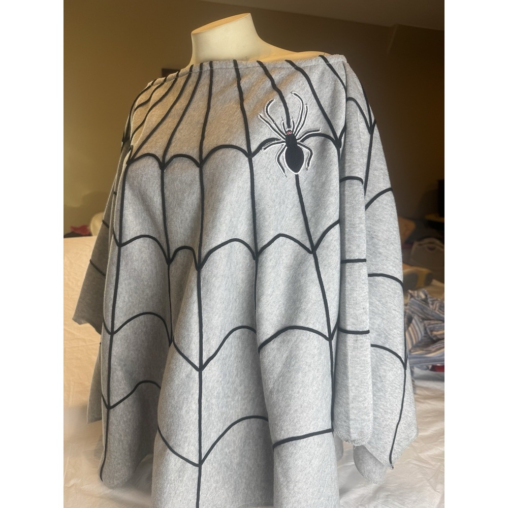 Grandin Road Spider Web Poncho Halloween Cape As Seen on Melissa Gorga Adult
